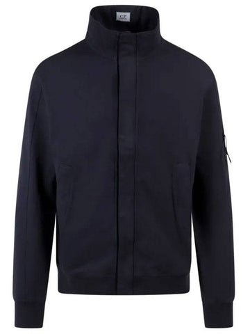 Lens Light Fleece Zip-Up Jacket Navy - CP COMPANY - BALAAN 1