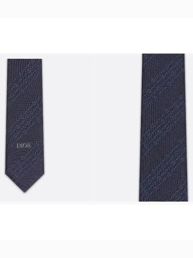 CD Icon Stripe Tie Navy Blue - DIOR - BALAAN 3