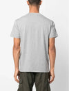 Logo Patch Cotton Short Sleeve T-Shirt Dust Melange Grey - STONE ISLAND - BALAAN 5