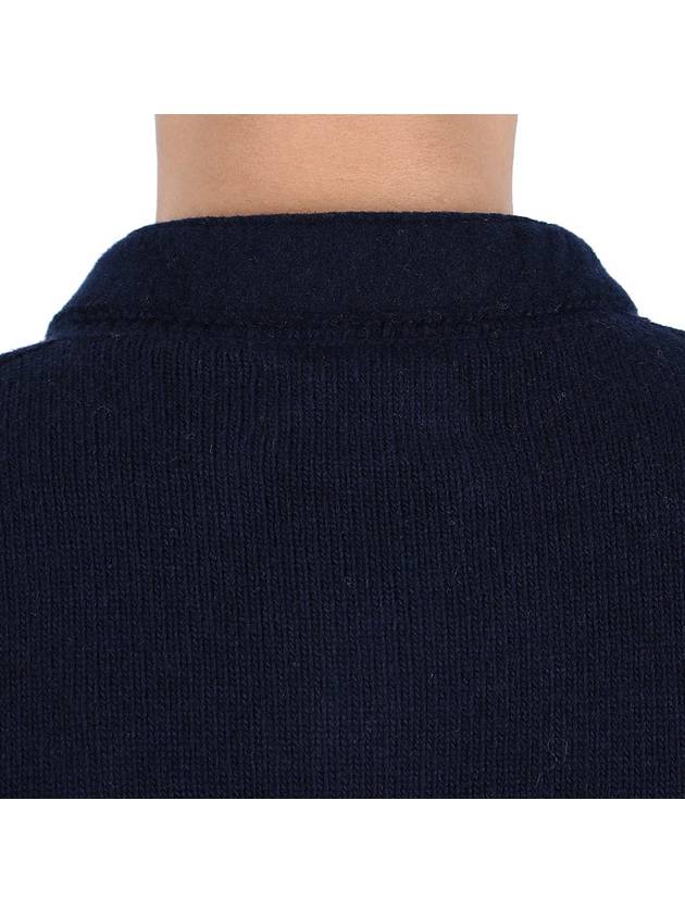 Wappen Patch Button Knit Top Navy - STONE ISLAND - BALAAN 11