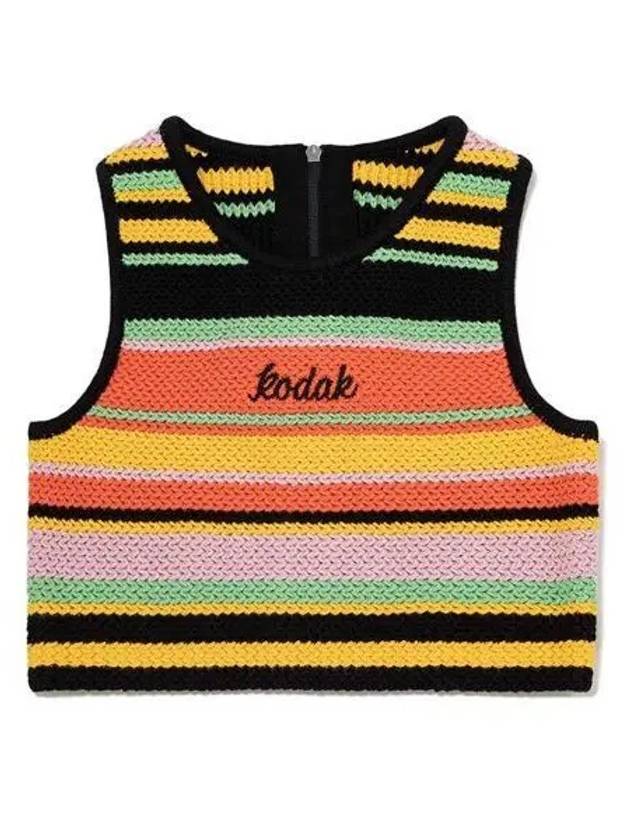 KODAK Hot Summer Striped Sweater Sleeveless Women BLACK - KODO - BALAAN 1