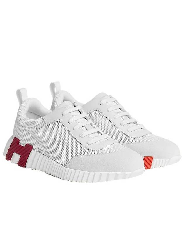 Bouncing Mesh Low Top Sneakers Blanc White - HERMES - BALAAN 2