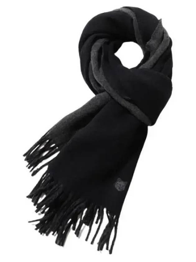 Foxhead Patch Wool Scarf Men - MAISON KITSUNE - BALAAN 1