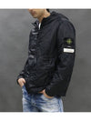 Garment Dyed Micro Yarn Hooded Jacket Black - STONE ISLAND - BALAAN 8