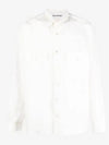 Logo Graphic Print Button Up Long Sleeve Shirt White - ACNE STUDIOS - BALAAN 2