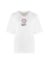 Floating Flower Cotton Short Sleeve T-Shirt White - MAISON KITSUNE - BALAAN 2