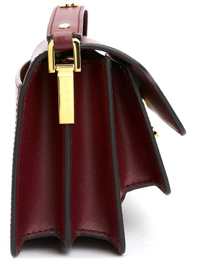 Trunk East West Shoulder Bag Wine - MARNI - BALAAN 4