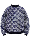 FLOWER RIVERSIBLE JAQUARD JUMPER NY reversible jacquard navy - TIBAEG - BALAAN 6