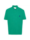 Afko Logo Cotton Polo Shirt Green - ISABEL MARANT - BALAAN 2