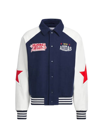 BB Retro Street Bomber Jacket White Night Indigo - ADIDAS - BALAAN 1