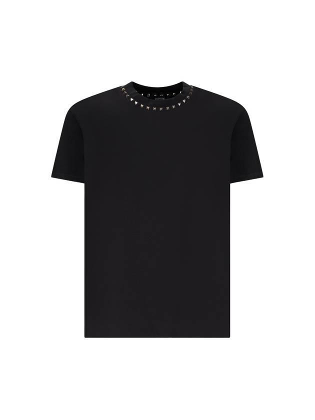 studded short sleeve t-shirt black - VALENTINO - BALAAN 2