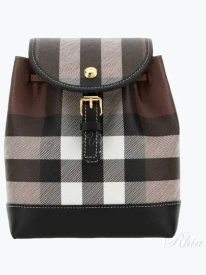 Check Mini Backpack Dark Brown - BURBERRY - BALAAN 2