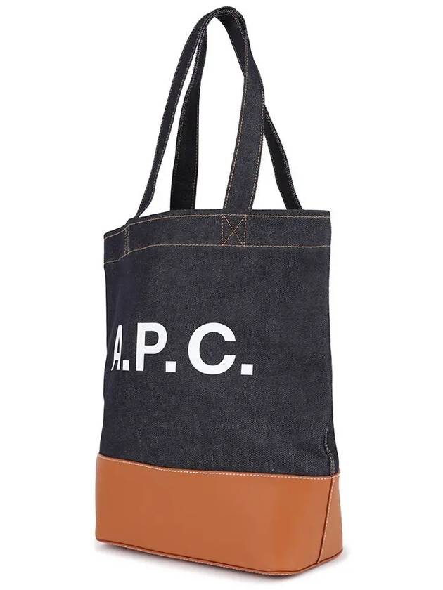 Logo Denim Axelle Tote Bag Navy - A.P.C. - BALAAN 3