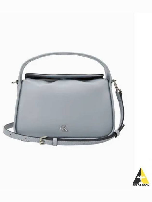 JEANS Women s Blue Gray CKJ Metal Monogram Mini Cross Bag DH3714 CI1 - CALVIN KLEIN - BALAAN 1