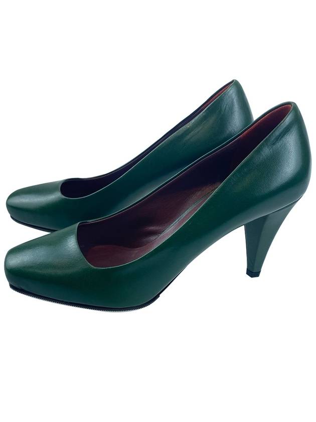 Capretto Leather Pumps Green - MIU MIU - BALAAN 2