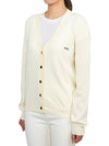 Bella Logo Embroidery Cardigan Ivory - A.P.C. - BALAAN 3