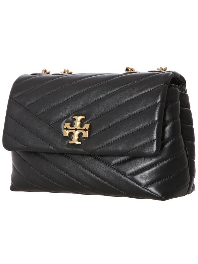 Kira Chevron Convertible Strap Small Shoulder Bag Black - TORY BURCH - BALAAN 3