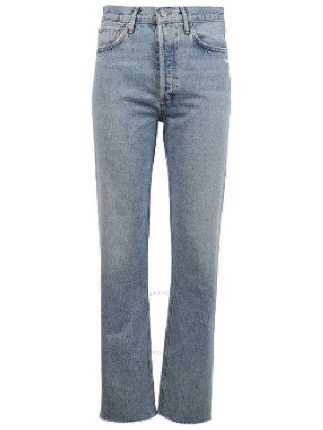 Boyfriend High-Waist Denim Straight Jeans Blue - AGOLDE - BALAAN 2