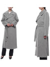 Olanda Virgin Wool Single Coat Grey - MAX MARA - BALAAN 3