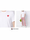 x Invader Pixel Heart Short Sleeve TShirt White AZT3220513 P1T3223 - COMME DES GARCONS PLAY - BALAAN 5