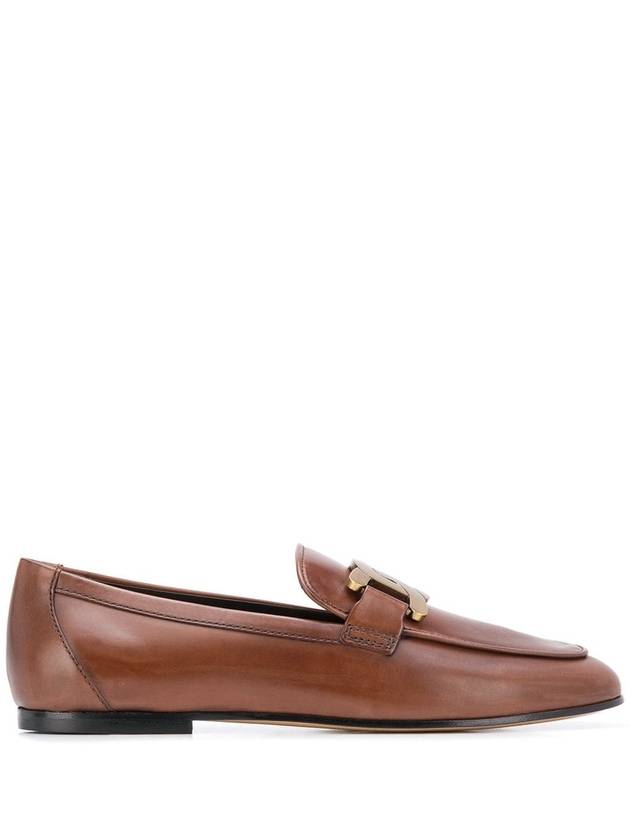 Kate Metal Logo Leather Loafers Brown - TOD'S - BALAAN 5