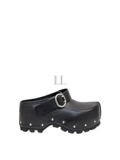 Clogs Leather Sandals Black - JIL SANDER - BALAAN 2