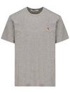 Fox Head Patch Classic Short Sleeve T-Shirt Grey Melange - MAISON KITSUNE - BALAAN 2