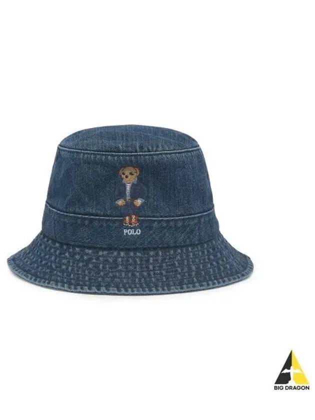 Polo Bear Denim Bucket Hat Brew - POLO RALPH LAUREN - BALAAN 1