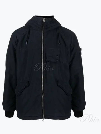 David Canvas Hooded Jacket Navy - STONE ISLAND - BALAAN 2