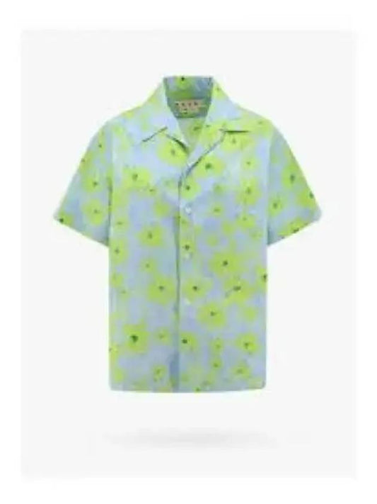 Parade Print Bowling Poplin Short Sleeve Shirt Light Green - MARNI - BALAAN 2