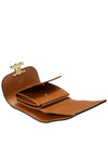 Triomphe Canvas Small Half Wallet Tan - CELINE - BALAAN 7