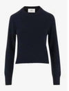 Heart Logo Cashmere Knit Top Navy - AMI - BALAAN 2