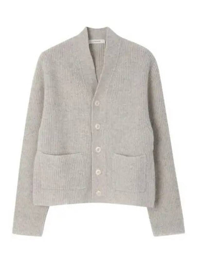 V-Neck Wool Cardigan Grey - LEMAIRE - BALAAN 2