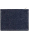 Logo Zipper Pouch Bag Denim Blue - ISABEL MARANT - BALAAN 4