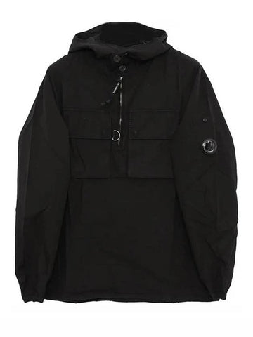 Cotton Ripstop Lens Hoodie Black - CP COMPANY - BALAAN 1