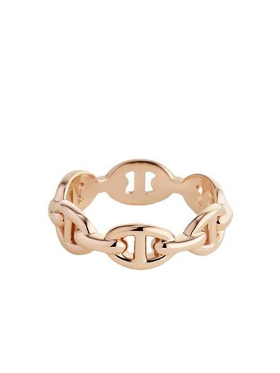 Chaine D'Ancre Enchainee Small Ring Rose Gold - HERMES - BALAAN 2