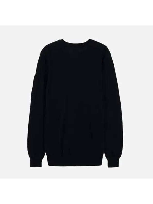 Lens Detail Crew Neck Knit Top Navy - CP COMPANY - BALAAN 6