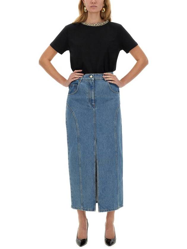 Nina Ricci Long Denim Skirt - NINA RICCI - BALAAN 2