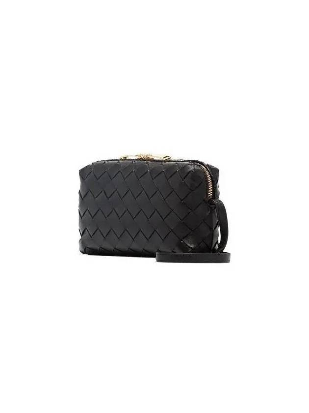 Intrecciato Lamb Leather Mini Cross Bag Black - BOTTEGA VENETA - BALAAN 5