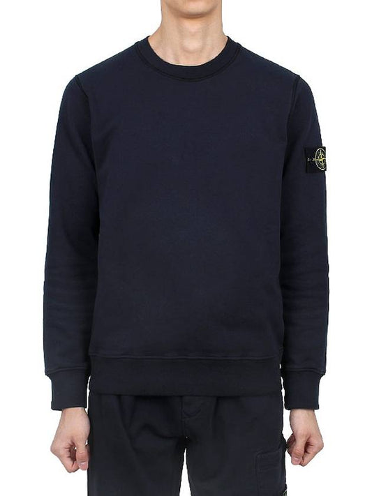 Wappen Patch Garment Dyed Sweatshirt Navy - STONE ISLAND - BALAAN 2