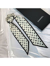 Hair Accessory Silk Twill Ivory Black - CHANEL - BALAAN 3