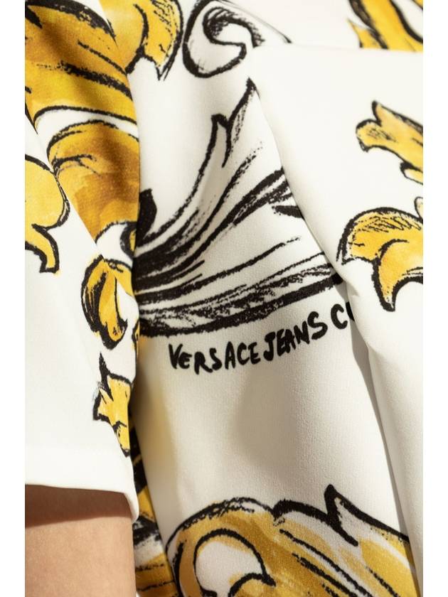 Versace Jeans Couture Dress With Outline Barocco Print, Women's, White - VERSACE - BALAAN 5