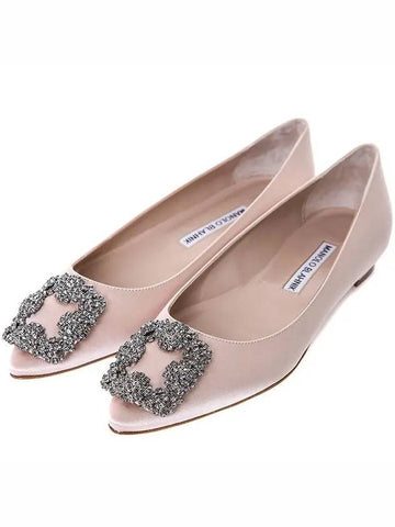 Hangisi crystal buckle satin flat shoes 9XX 0348 0037 250 - MANOLO BLAHNIK - BALAAN 1