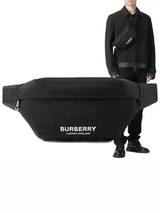 Logo Print Nylon Sonny Bum Belt Bag Black - BURBERRY - BALAAN 2