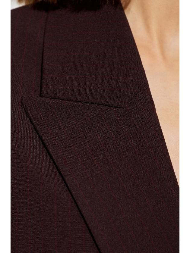 Aeron Blazer With Striped Pattern Motive, Women's, Brown - AERON - BALAAN 5