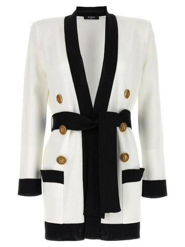 Button Relaxed fit Cardigan White - BALMAIN - BALAAN 1