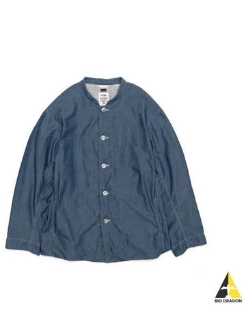 24 Chambray Band Collar Jacket SUAS340 ID - NANAMICA - BALAAN 1