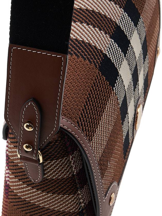 Knot Knit Check Pattern Shoulder Bag Brown - BURBERRY - BALAAN 9