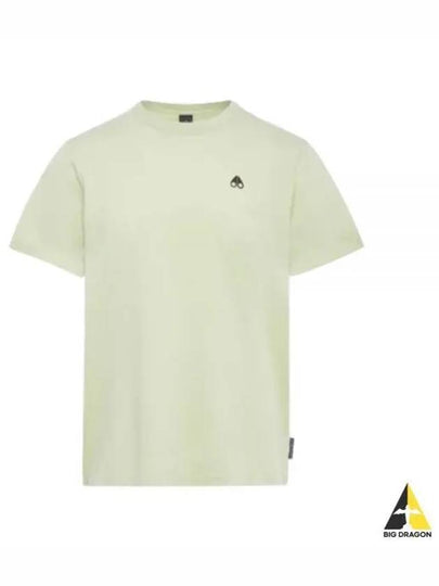 Satellite Logo Detail Crew Neck Short Sleeve T-Shirt Light Green - MOOSE KNUCKLES - BALAAN 2