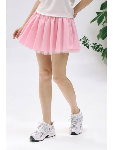 Lovely fit banding flare skirt pink - GOXO - BALAAN 1